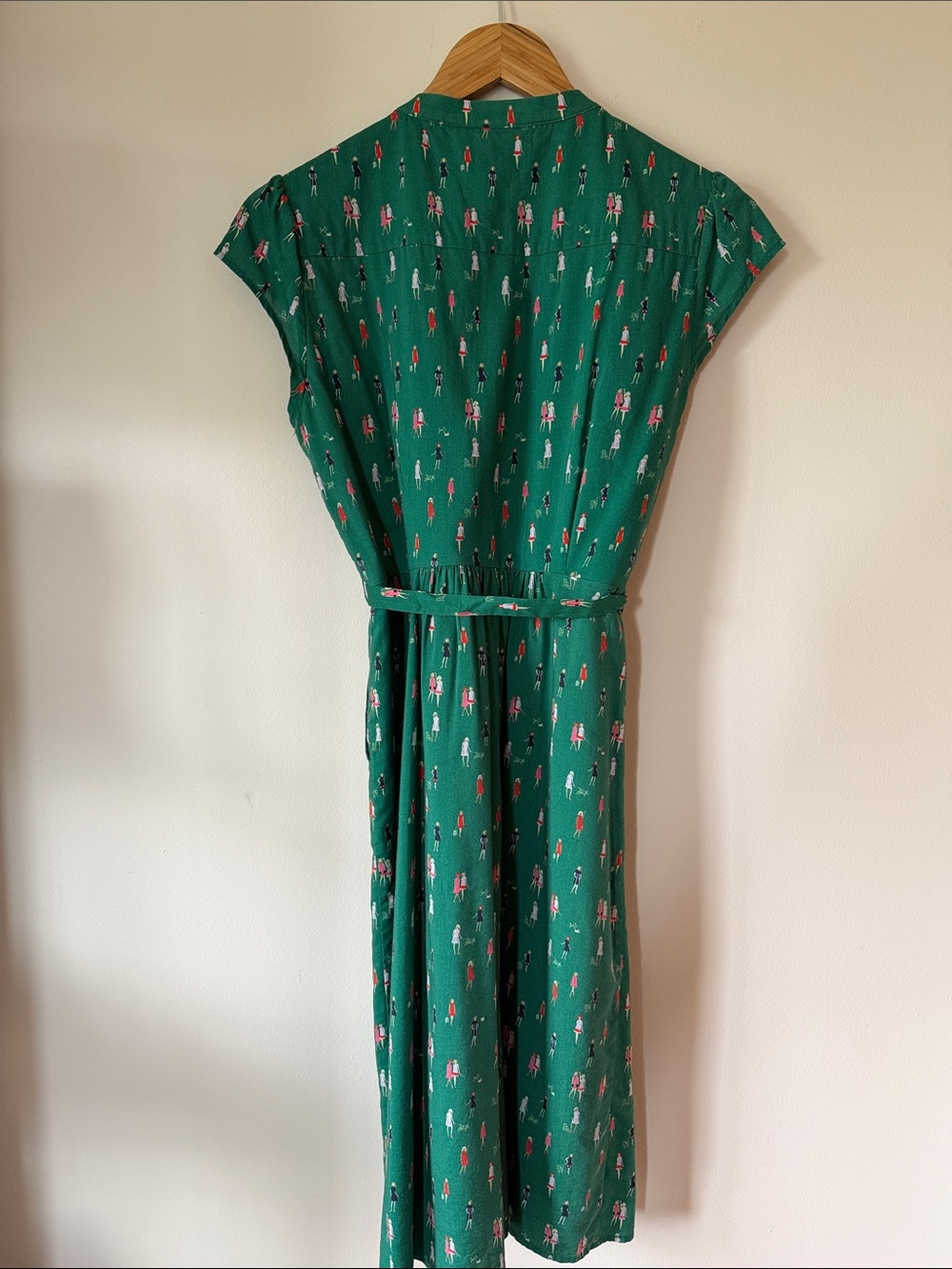 Boden Emerald Green Tennis Print Midi Dress - Picture 5 of 9